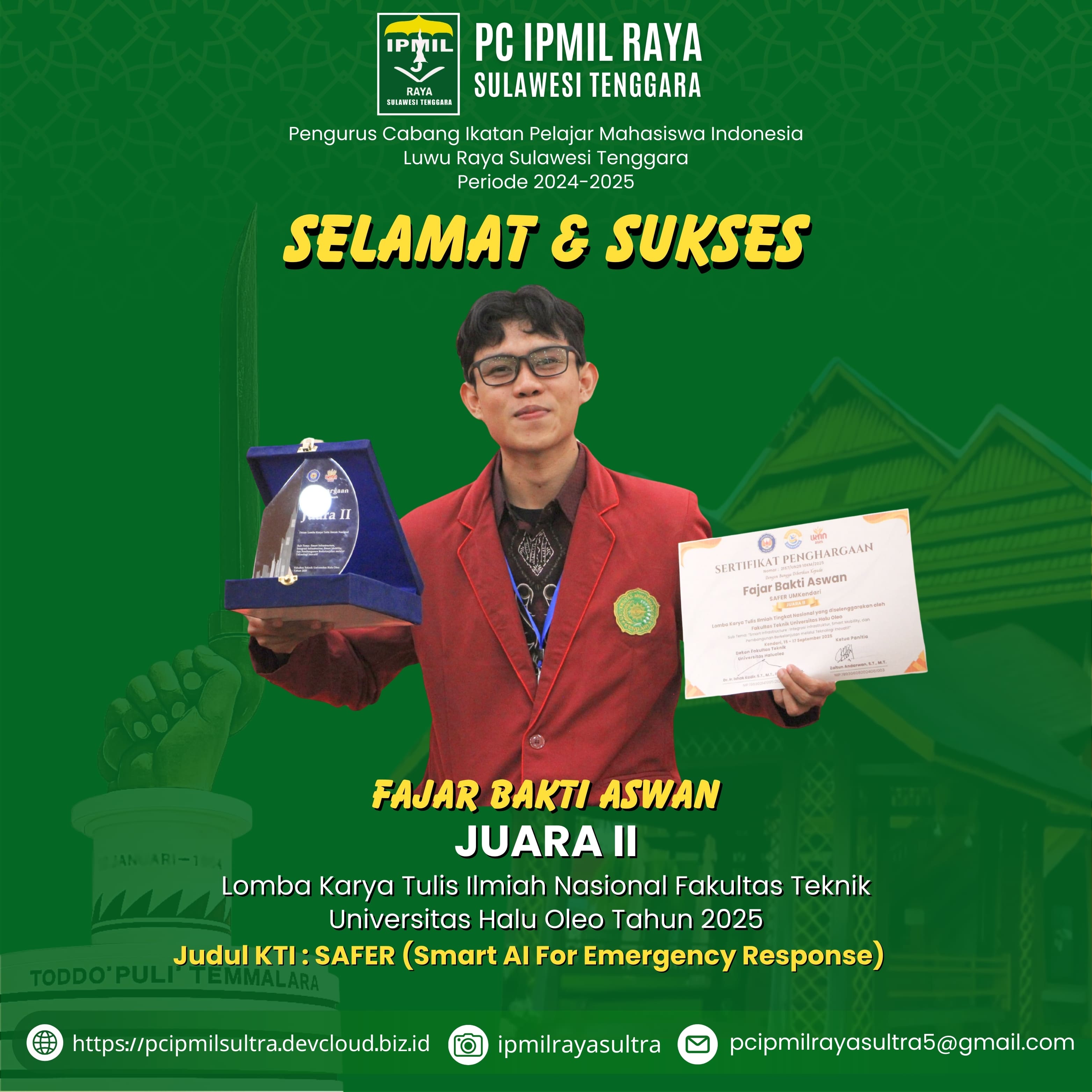 Selamat & Sukses Kepada Fajar Bakti Aswan Atas Prestasinya