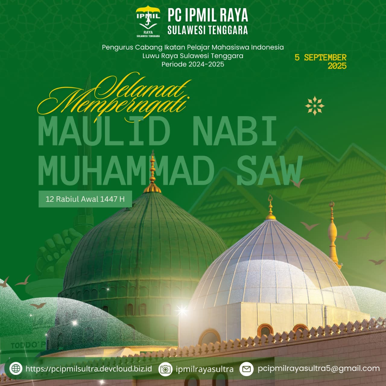 Selamat Memperingati Maulid Nabi Muhammad SAW 12 Rabiul Awal 1447 H
